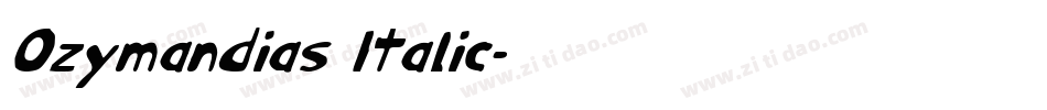 Ozymandias Italic字体转换